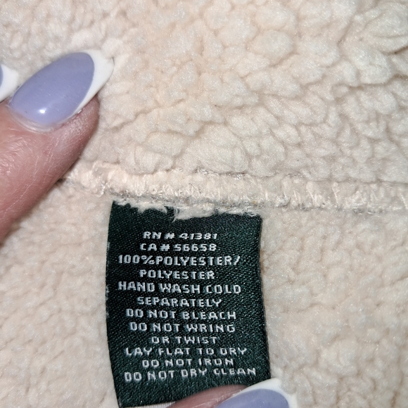 Lauren By Ralph Lauren Womens Faux Suede Shearling Jacket, Medium, Gray Beauty! - Picture 8 of 8